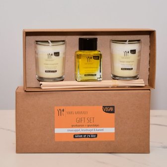 GreenPicnic - Gift set sinaasappel, kruidnagel en kaneel van Yours Naturally