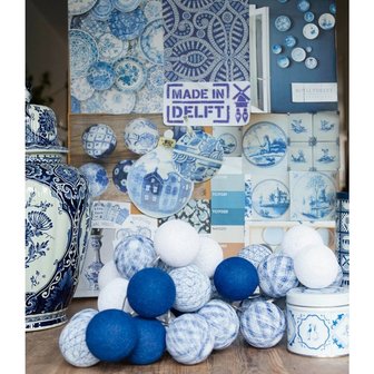 CBL The Original lichtslinger van lichtbollen, fairtrade gemaakt - Delfts blauw