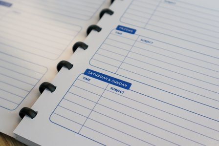 Weekplanner pagina Correctbook agenda