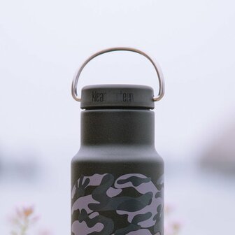 Klean kanteen classic met loop cap met ring