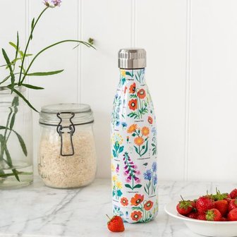 Thermos drinkfles met bloemen print Greenpicnic