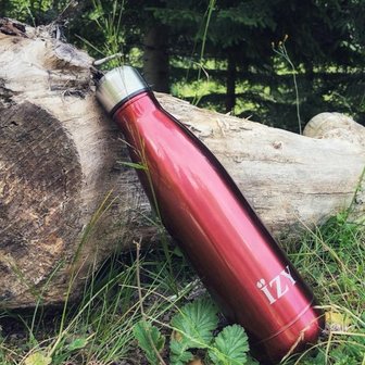 Izy bottle Chrome red thermosfles Greenpicnic