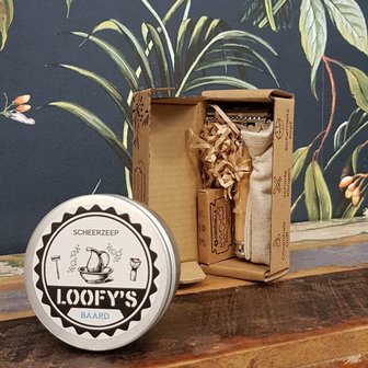 Loofys scheerzeep in blik met scheermes Greenpicnic