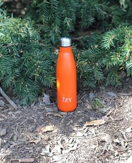 Izy bottle sandstone orange, rvs thermosfles