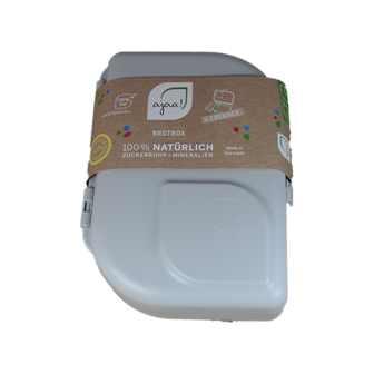 Ajaa grijze lunchbox van PLA bio plastic, GreenPicnic