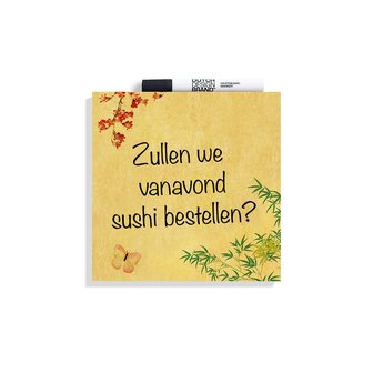 Beschreven Inspiration Wisdom Tile, uitwisbaar kartonnen tegeltje Japanese Blossom