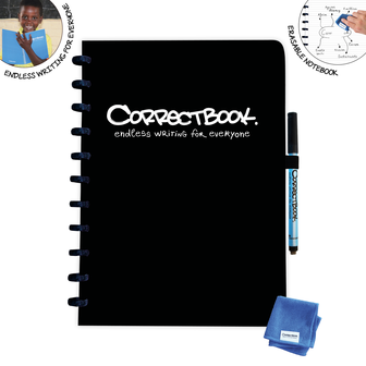 A4 Correctbook schrift gelijnd Ink Black