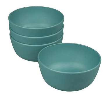 GreenPicnic Boost Bowl set van vier bioplastic kommen - Zuperzozial Misty Blue