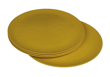 Gele dinerborden van CPLA bioplastic - Zuperzozial Saffron Yellow
