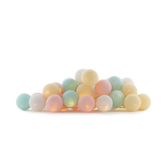 Fairtrade CBL bollen lichtslinger voor buiten Pastel