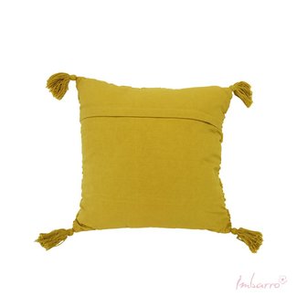 Achterkant Imbarro Cushion Marbella Ocre bij Greenpicnic