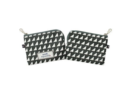 Freya purse Grey Triangles van Earth Squared fair trade portemonneetje bij GreenPicnic