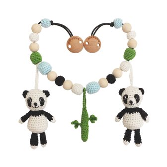 Sindibaba kinderwagenhanger met panda en bamboe Greenpicnic