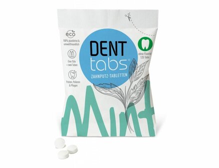 Denttabs tandenpoetstabletten zonder fluoride