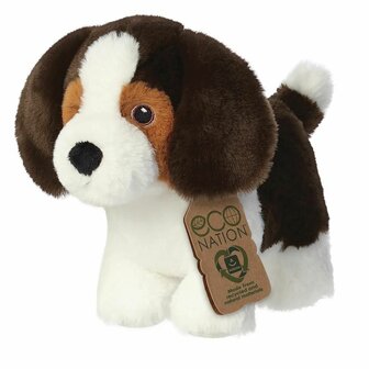 Eco Nation dierenknuffel van gerecycled plastic hond