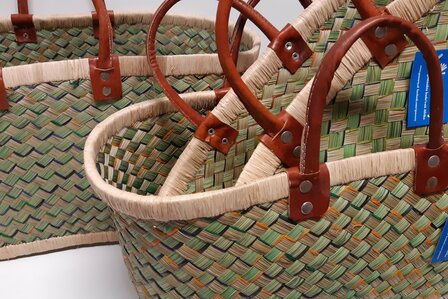 GoneArty fairtrade rieten mandtassen