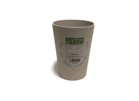 BioLoco Cup Grey - Lichtgrijze beker van duurzaam PLA bio plastic - GreenPicnic