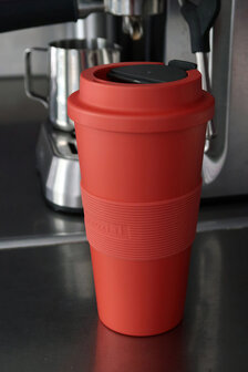 Zuperzozial Time Out Coffee to Go Mug in Terra Red