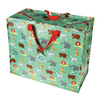 XL opbergtas met wild animals print - REX London Jumbo bag Animal Park