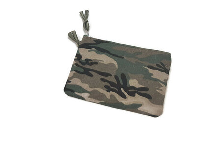 Fairtrade beursje met camouflage print