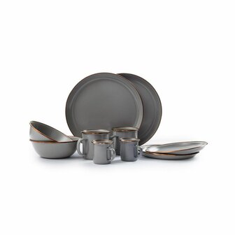 Barebones enamel servies slate grey gemaakt van natuurlijke materialen - greenpicnic