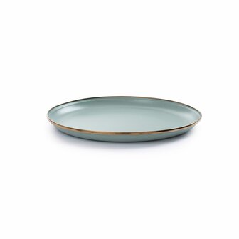 Barebones Enamel Plate Mint, dinerbord van geemailleerd RVS