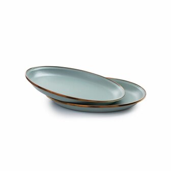 Barebones mint salad plates set