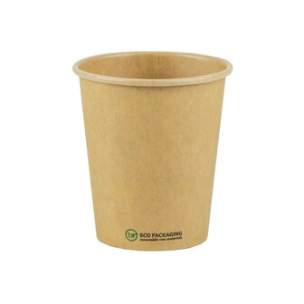 Greenpicnic FSC Kraft/PLA 240ml wegwerp koffiebeker
