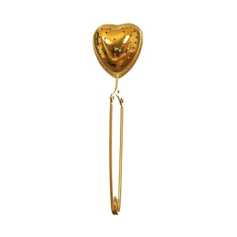 GreenPicnic - Brass Tea Infuser Heart, theeknijper van Sass and Belle