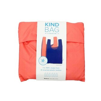 Oranje met blauwe rPET boodschappentas van Kind Bag