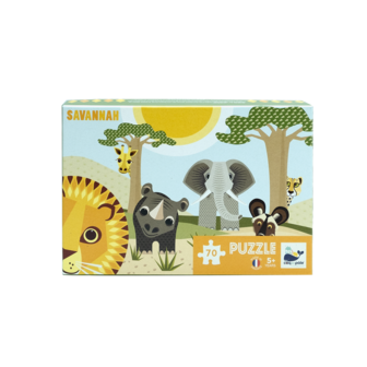 Coq en Pate Savannah puzzel gemaakt van gerecycled en FSC papier - GreenPicnic