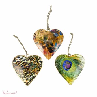 Imbarro metalen hart hangers: Hanging Hearts Ivy, GreenPicnic