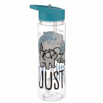 Tritan drinkfles met blauwe dop en Simon&#039;s Cat print