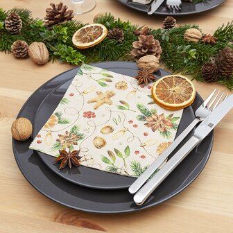 Ecologische kerstservetten met gezellige opdruk bij GreenPicnic