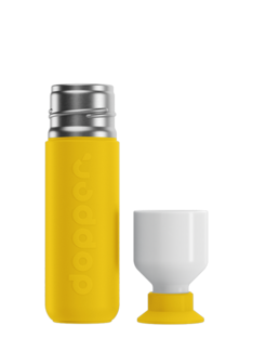 Dopper insulated Lemon Crush geel, thermosfles met beker