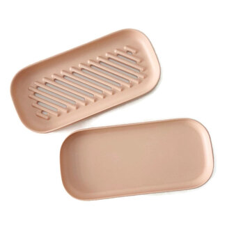 Ekobo XXL zeepschaaltje van bamboevezel - XXL Soap Dish Blush bij GreenPicnic