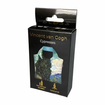 doosje Ecozz opvouwbare shopper van rPET Vincent van Gogh, Cypresses
