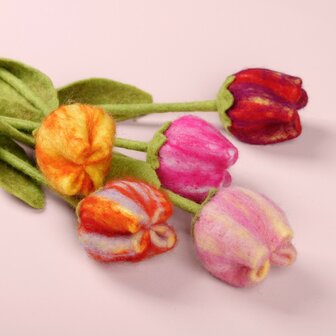 GreenPicnic - Fairtrade vilten bloemen van Sjaal met Verhaal
