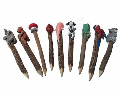 Olino Paperworks houten potloden met dieren Greenpicnic