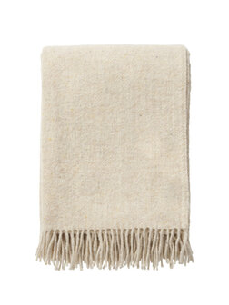 KLippan Earth Creme deken of plaid bij Greenpicnic