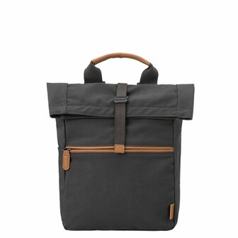 Webshop GreenPicnic - Zwarte uni rugzak van gerecycled katoen, Fresk Backpack Dark Shadow