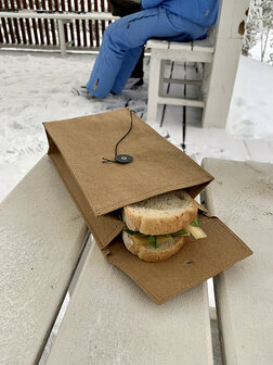 Zuperzozial on the road sandwich bag van wasbaar papier