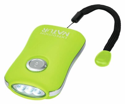 Groene opwindbare zaklamp