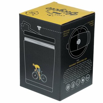 GreenPicnic - Kartonnen verpakking koffiebeker met fietser van Puckator 