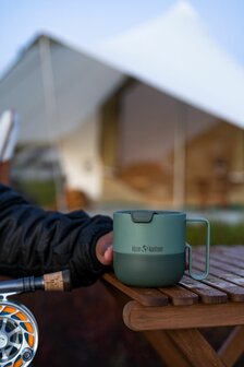 Duurzame Klean Kanteen thermosmok met oor van gerecycled RVS, Make it a GreenPicnic