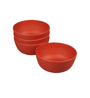 GreenPicnic Boost Bowl set van vier bioplastic kommen - Zuperzozial Terra Red