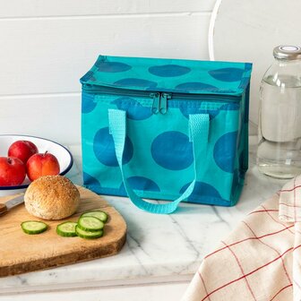 REX London lunchbag Spot Blue/Turqoise