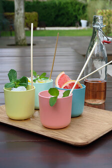 Stapelbare drinkbekers van natuurlijke materialen - Zuperzozial  Stack-O Cups