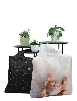 Ecozz opvouwbare tas met kattenprintjes Greenpicnic