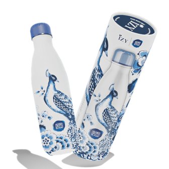 Izy Bottles thermosfles Delfts Blauw Pauw